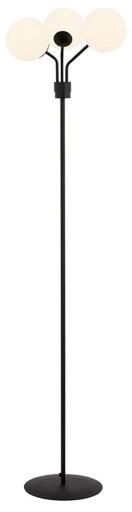 Piantana Moderno Orione Acciaio Nero 3 Luci E14 Ip20