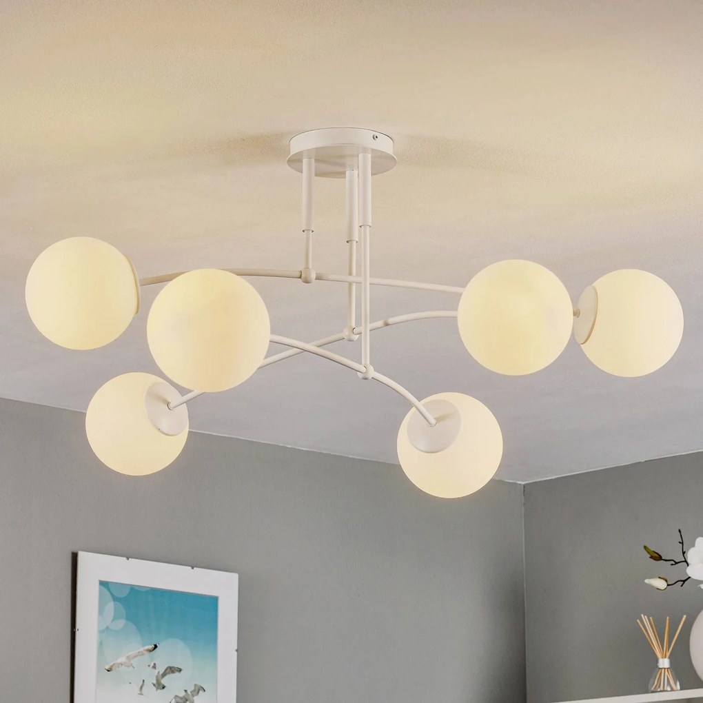EMIBIG LIGHTING Plafoniere Pregos 6, 6 luci in bianco