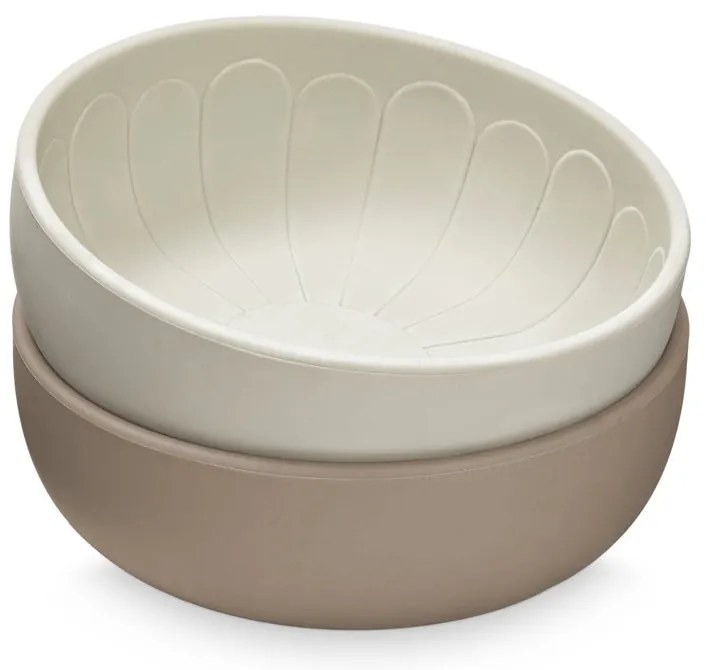 Ciotole per bambini in set beige in silicone 2 pz ø 13,5 cm Earth – Cam Cam Copenhagen