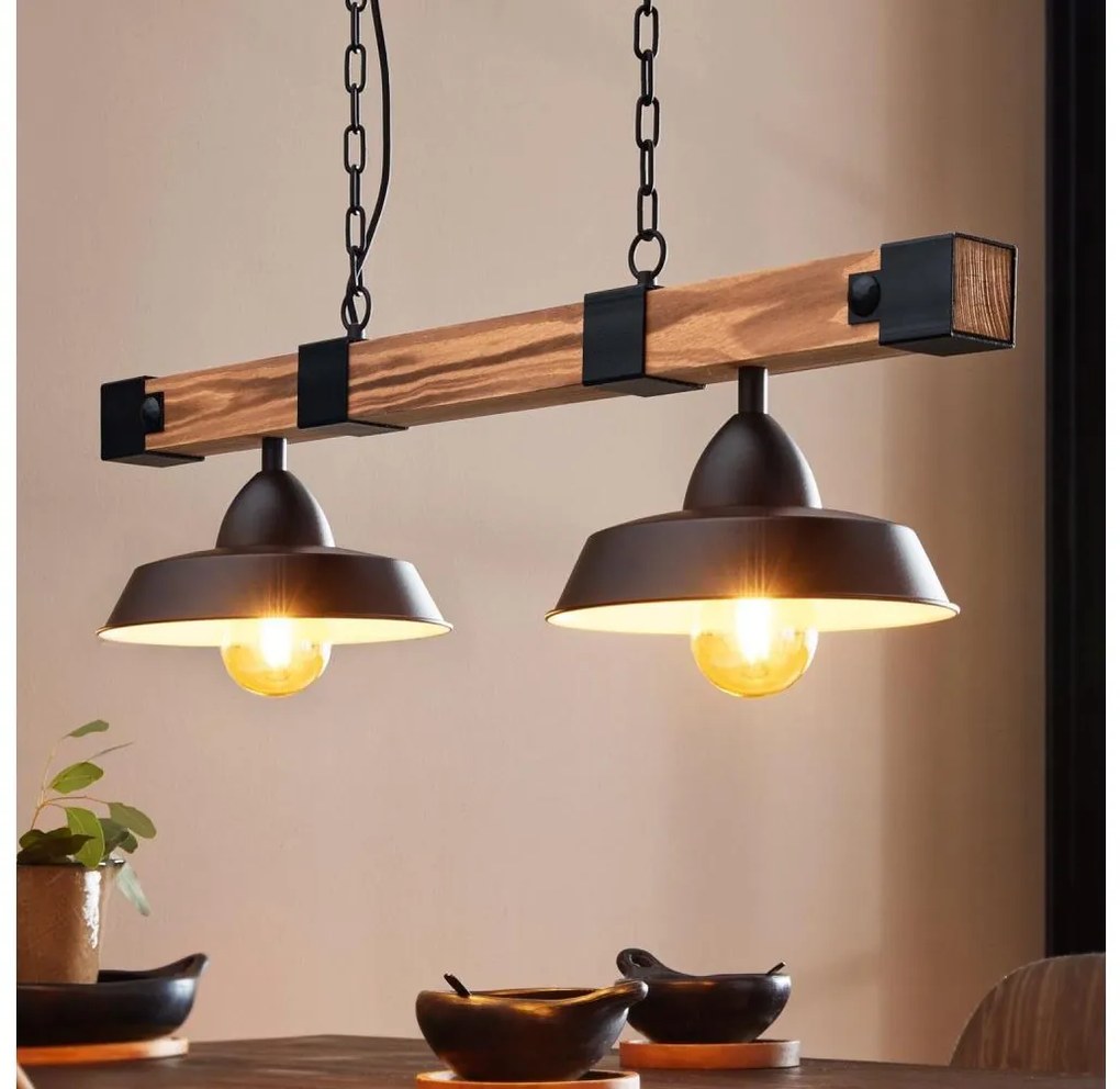 Eglo 44085 - Lampadario a catena OLDBURY 2xE27/60W/230V