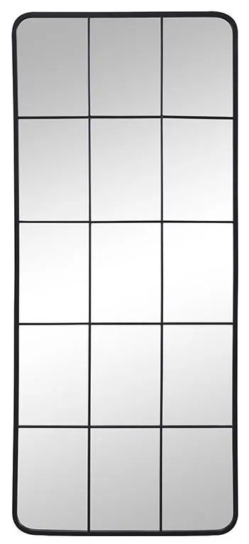 Specchio finestra industriale L.60 x H.140 cm in Metallo Nero - SCIARA