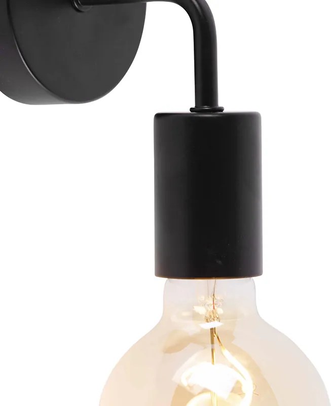 Applique da parete moderna nera 15,5 cm - Facile