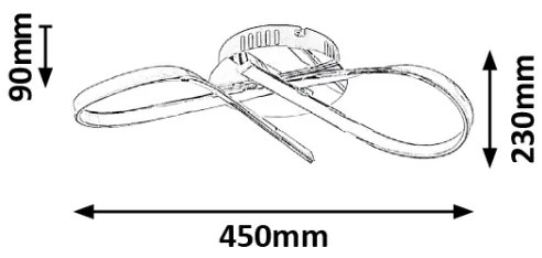 Rabalux 2187 - Plafoniera LED ANIELA LED/20W/230V