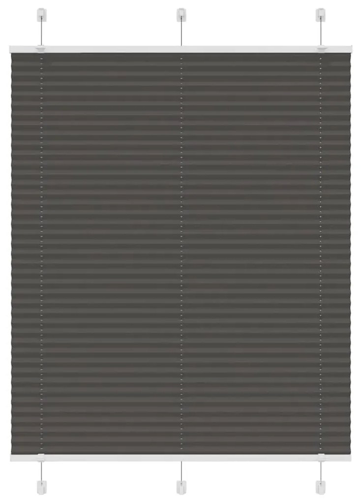 Tenda Plissettata Nera 110x150 Cm Larghezza Tessuto 109,4 Cm /