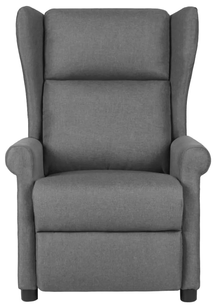 Poltrona massaggiante in tessuto grigio chiaro