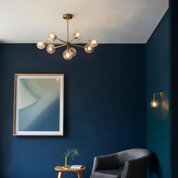 Endon 103173 - Applique ALLEGRA 1xE14/7W/230V ottone/limpido