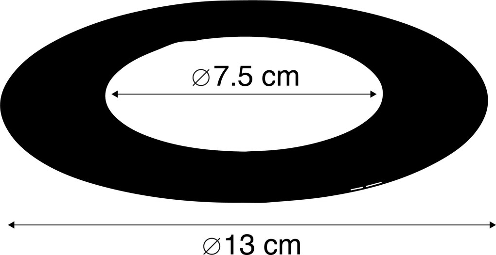 Set di 6 Anelli di Riempimento in Acciaio Inossidabile per Faretti da Incasso 7,5 - 13 cm - Spacer