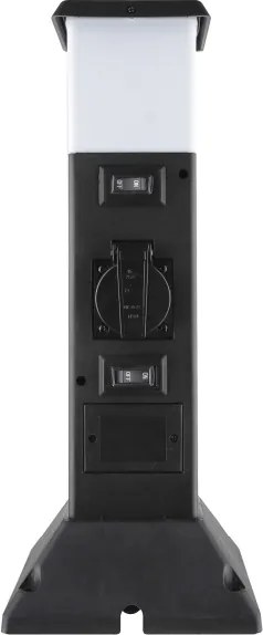 Solight PG05 - Lampada esterna con 2 prese 1xE14/15W/230V IP44 nera