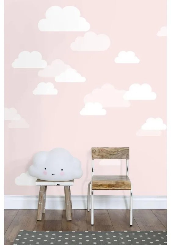 Fotomurale Nuvole, bianco fondo rosa