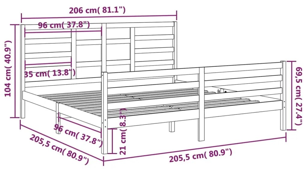 Giroletto Miele in Legno Massello 200x200 cm