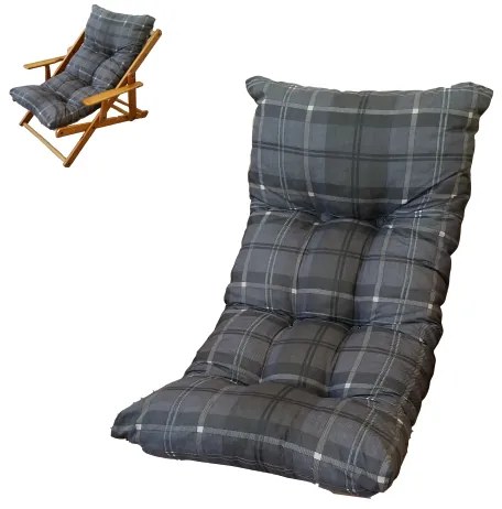 Cuscino imbottito per poltrona relax sdraio o dondolo - Grigio