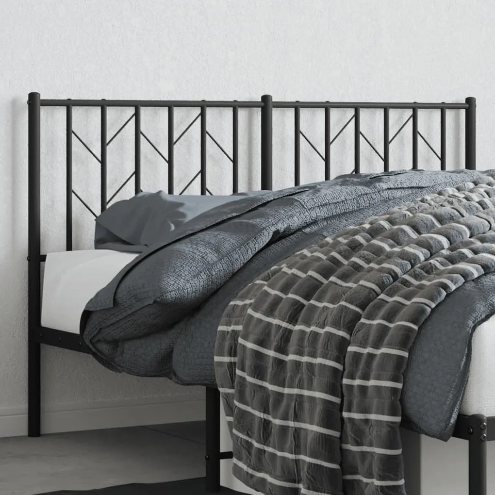 Testiera İn Metallo Nero 140 Cm /