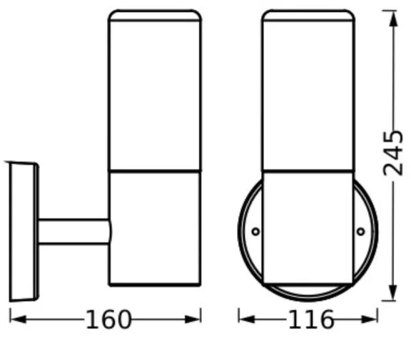 Ledvance - Applique da esterno FIGO CYLINDER 1xE27/20W/230V IP44