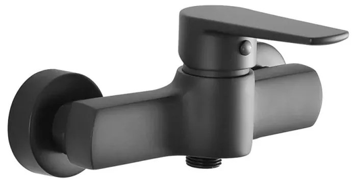 Set miscelatori lavabo bidet e doccia esterno nero opaco Erika