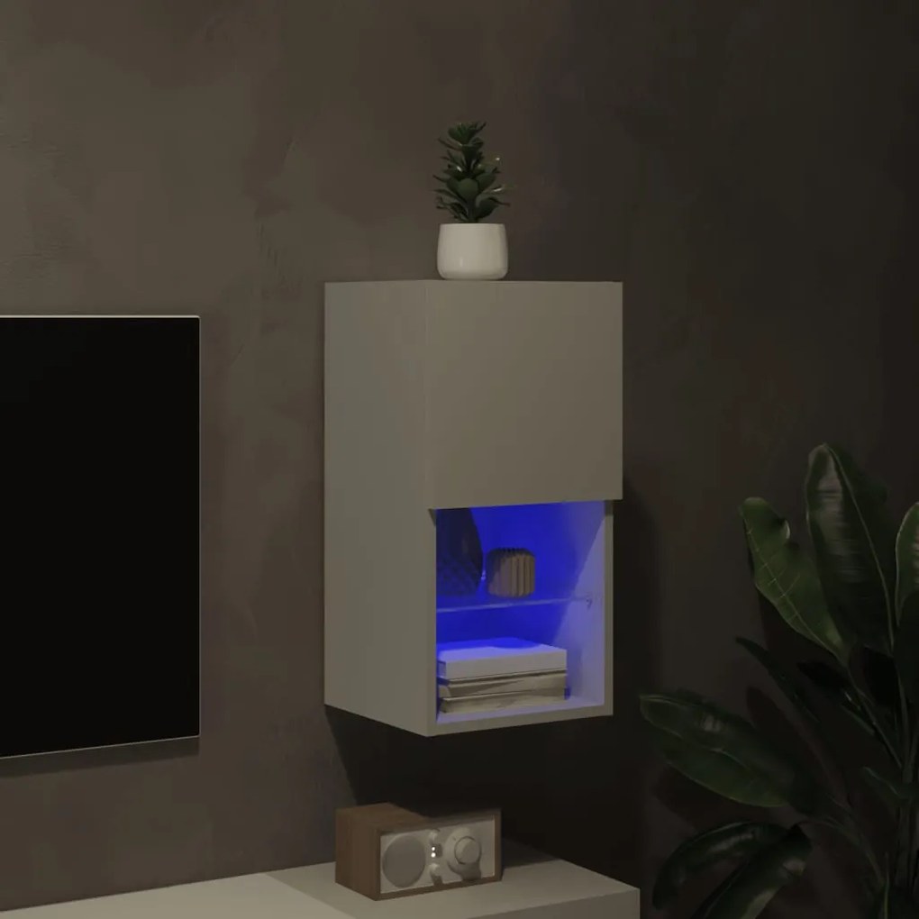 Mobile tv con luci led bianco 30,5x30x60 cm