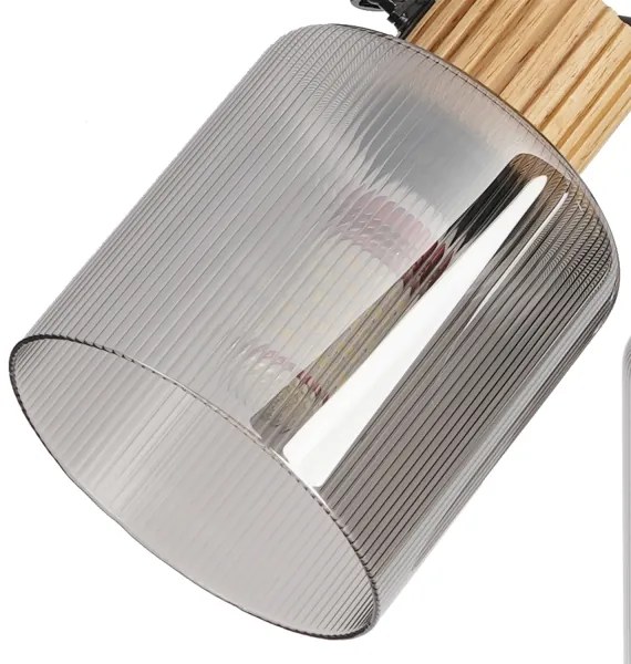 Brilagi - Faretto HYGGE 3xE14/15W/230V legno di Hevea/fumé