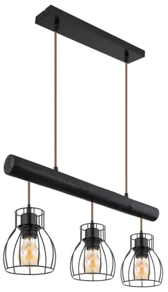 Globo 15326-3NB - Lampadario su filo MINA 3xE27/60W/230V