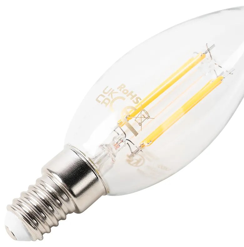 Set di 5 Lampada LED dimmerabile Smart E14 B35 4,5W 470 lm 2700K