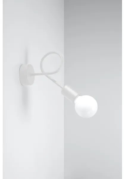Sollux SL.1430 - Applique LOOP 1xE27/15W/230V bianco