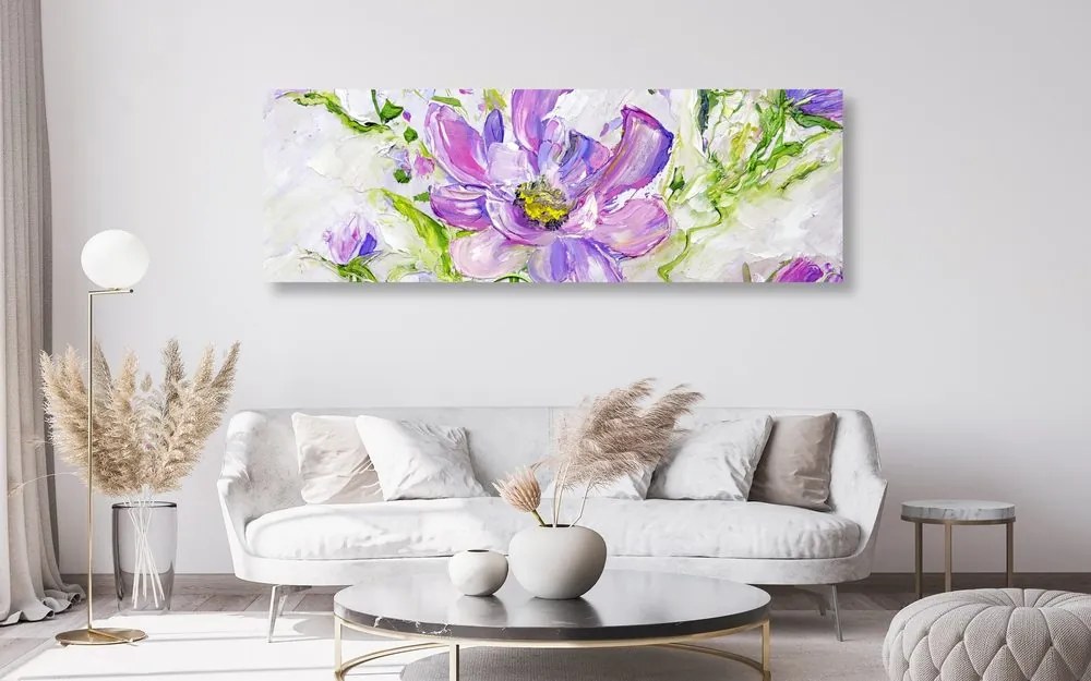 Stampa su tela – Fiori dipinti in versione estiva