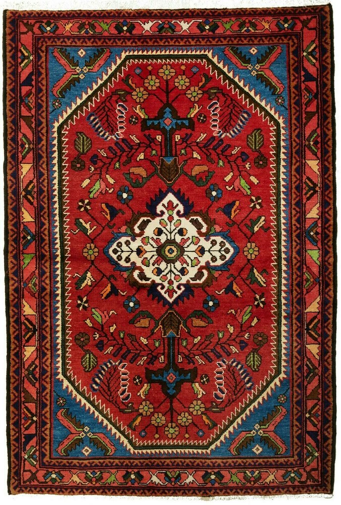 Hamedan Tappeto 200 x 140 (Iran) Annodato A Mano