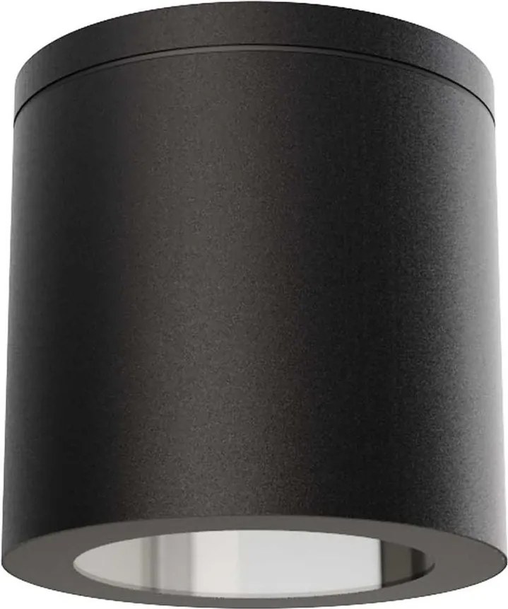 Applique da soffitto IP54 GU10 in Alluminio e Vetro - Nera