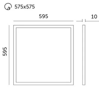 Pannello LED da incasso BALIS 40W 230V 4000K 59,5x59,5 cm