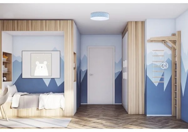 Luce LED dimmerabile GALAXY KIDS LED/24W/230V stelle blu/bianco + tc