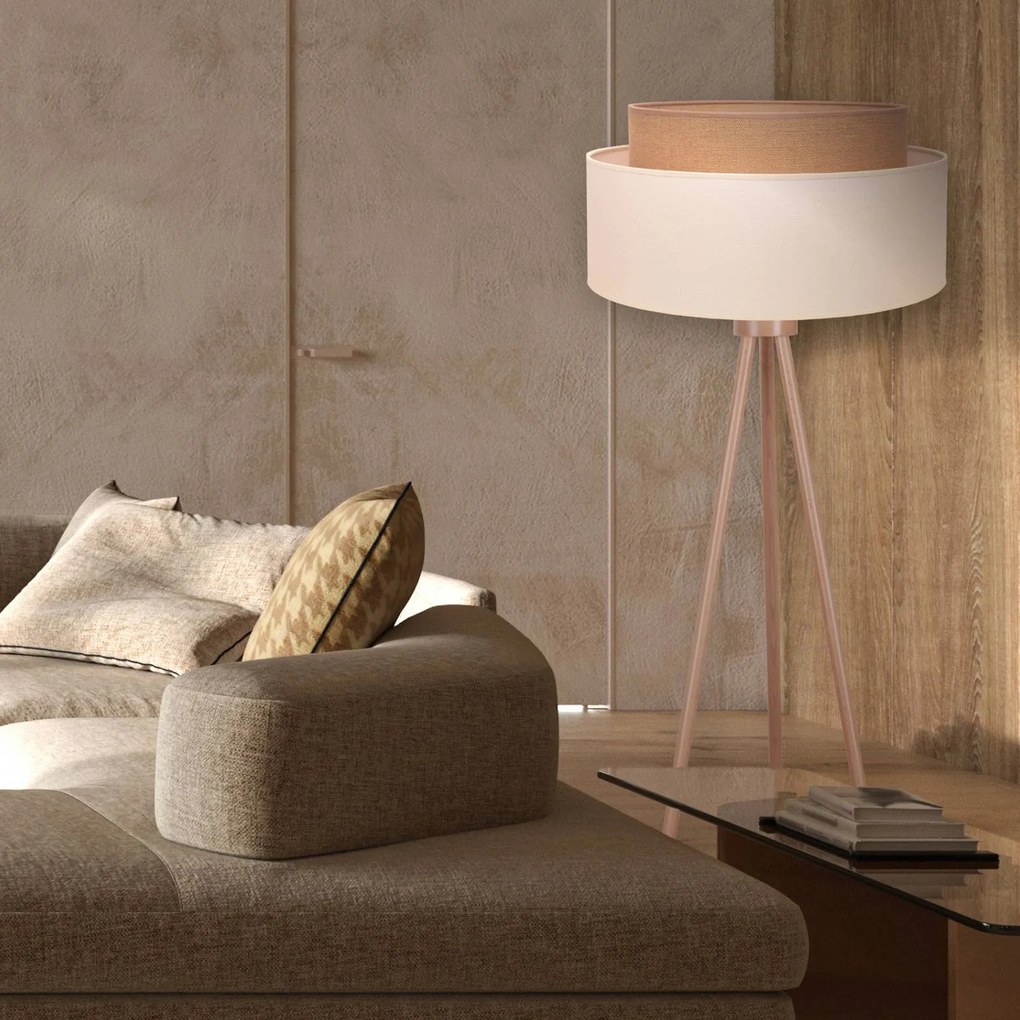 Lampada da terra Boho Duolla, Legno chiaro, Camera da letto, Legno, Lampada da terra
