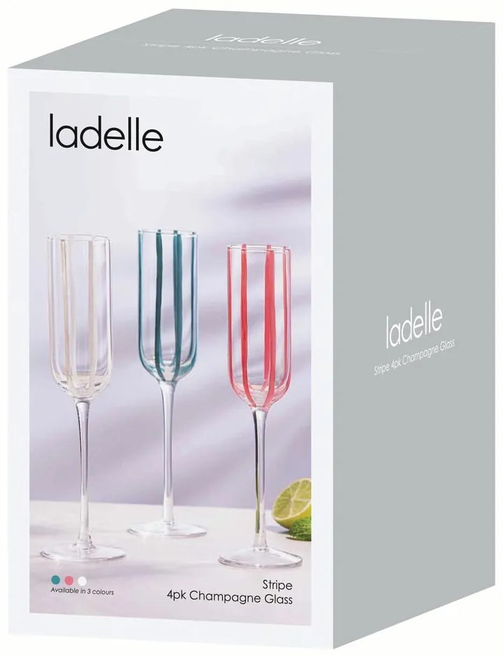 Set di bicchieri da bollicine 4 pz 180 ml Stripe – Ladelle
