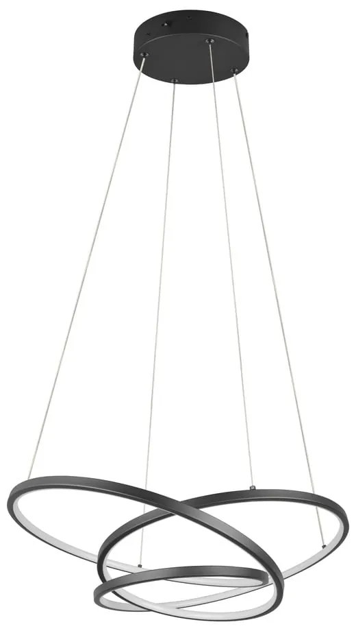 Lampadario dimmerabile LED nero opaco Darvin - Trio