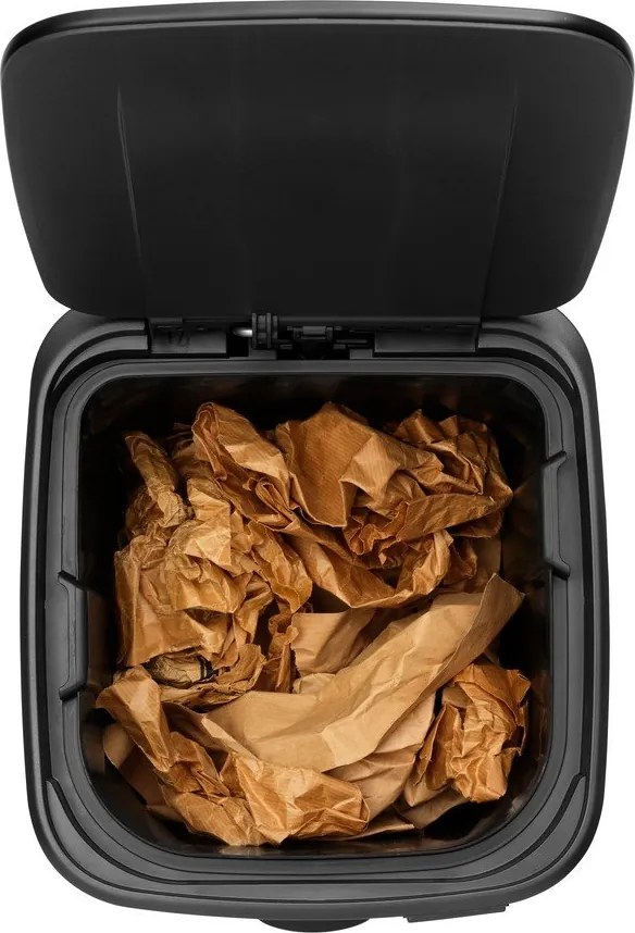 Cestino per la spazzatura nero opaco in acciaio con pedale 30 l Bo – Brabantia