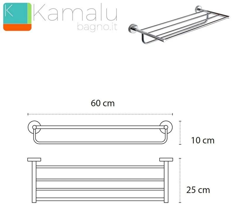 Kamalu - portsalviette 60cm per albergi in acciaio inox linea kaman alpi-110