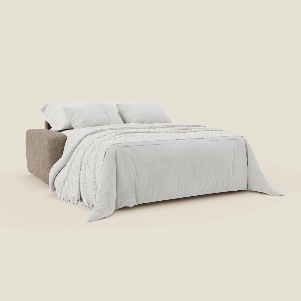 Cloud Divano letto materasso H17 cm dai morbidi cuscini in tessuto impermeabile T06 tortora