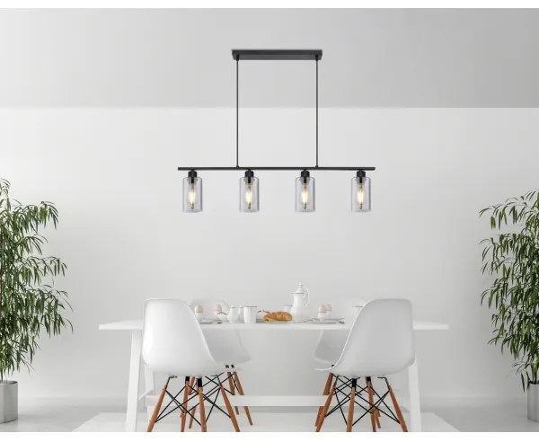 Globo 15465-4H - Lampadario a sospensione con filo HADERA 4xE27/60W/230V