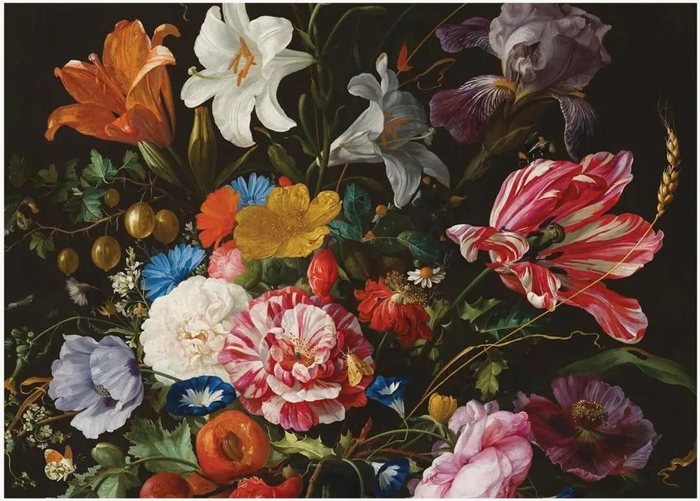 Carta da parati in tessuto non tessuto Golden Age Flowers VI