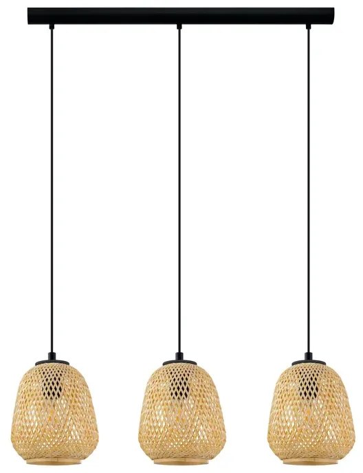 Lampadario Natura Dembleby beige 3x E27 EGLO