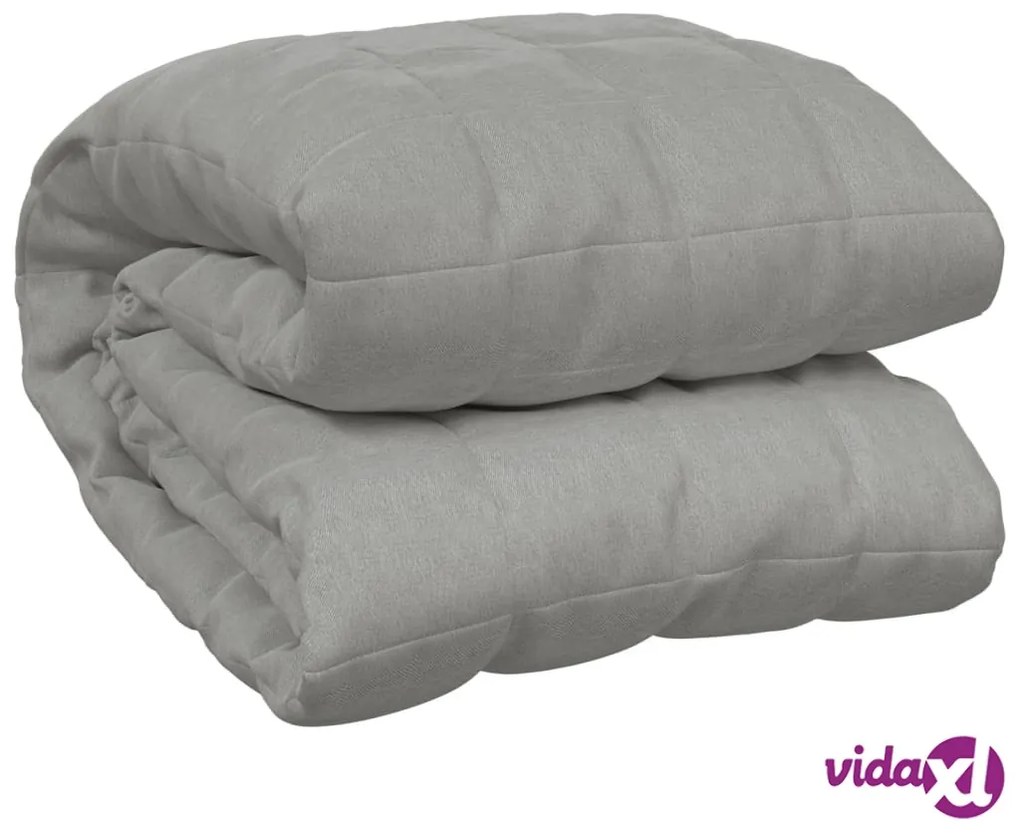 vidaXL Coperta Ponderata Grigia 135x200 cm 10 kg Tessuto