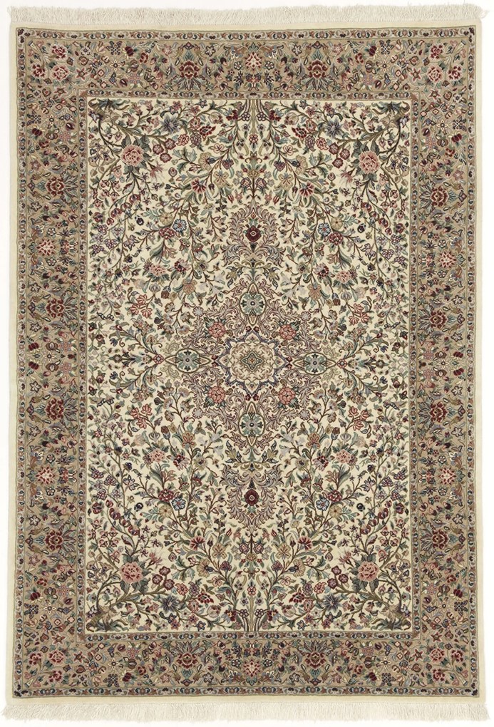 Isfahan Tappeto 150 x 110 (Iran) Annodato A Mano