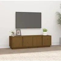 Mobile Porta TV Miele 140x40x40 cm in Legno Massello di Pino 814462