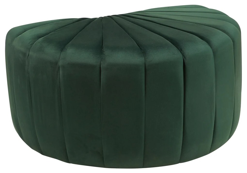 Pouf semicerchio in velluto verde