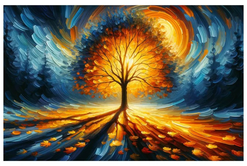Quadro su tela – Albero della vita al centro di una foresta scura