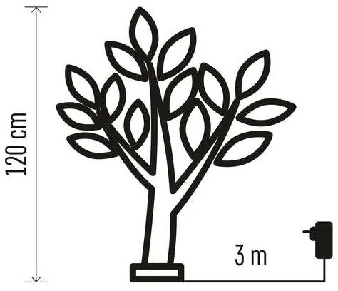 LED addobbo natalizio da esterno 72xLED/3,6W/230V IP44 bianco caldo
