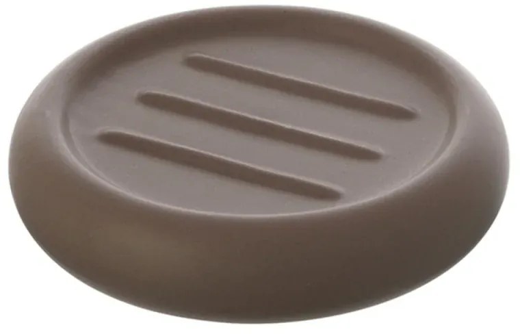 Portasapone Tondo Ceramica Tortora Da Appoggio Arredo Bagno