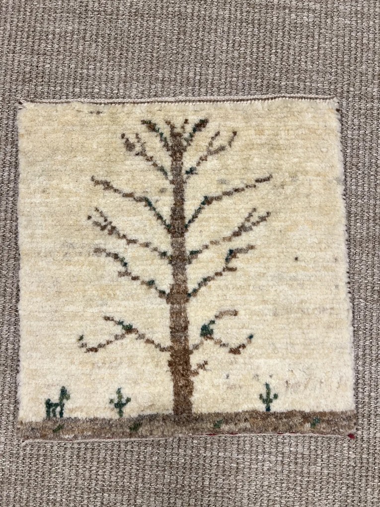 Gabbeh Tappeto persiano 40 x 40 Beige (Iran) Annodato A Mano