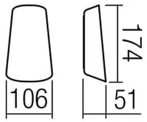 Redo 9536 - Applique da esterno a LED TWILL/11W/230V IP65