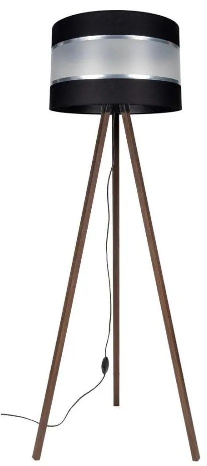 Lampada con piedistallo CORAL 1xE27/60W/230V marrone/nero/cromo