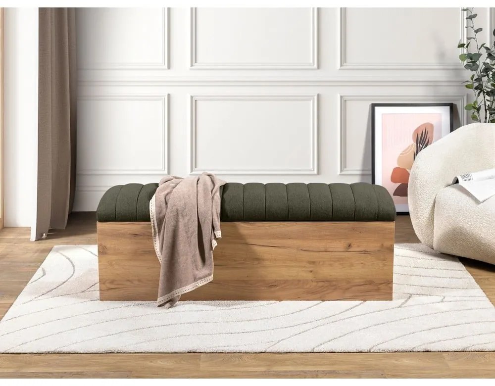 Panca in colore verde e naturale Oceane - Bobochic Paris