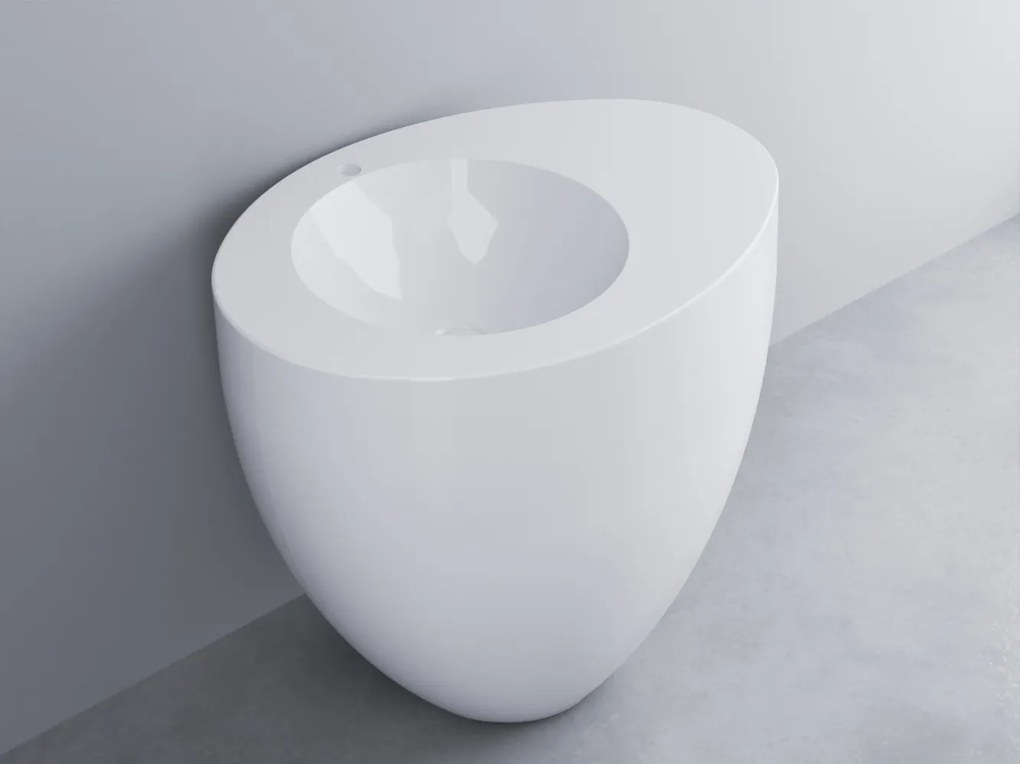 Cielo Le Giare lavabo freestanding 88x63 monoforo per installazione a muro senza troppopieno in ceramica bianco lucido