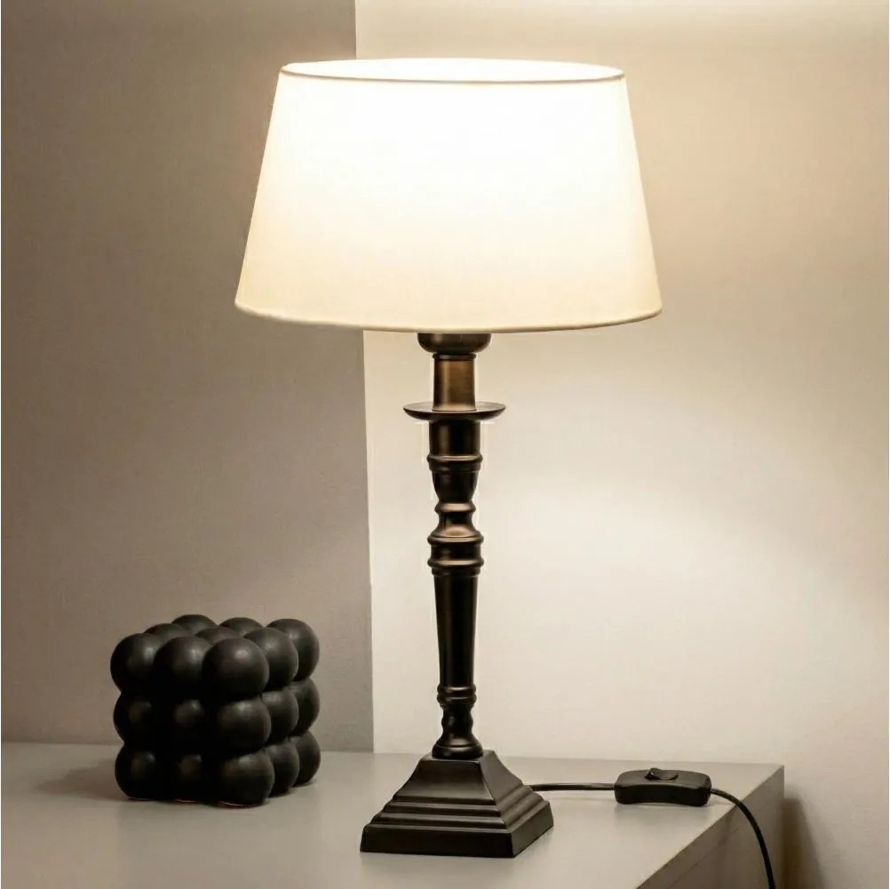 Brilagi - Lampada da tavolo CERIA 1xE27/60W/230V Ø 25 cm nero/bianco